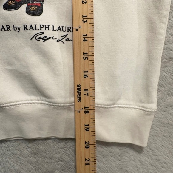 Polo Ralph Lauren Kids Polo Bear Sweatshirt Crew Pullover Preppy Winter Sz S 8 - Picture 8 of 9